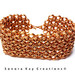 Wide Cuff Chainmaille Bracelet in Natural Copper Made to Order Japanese Flower Weave