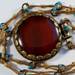 Super Pendant of Carnelian Handmade Bow Chain, Boho Statement Necklace