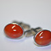 Tangerine Moon Glow Cuff Links In Sterling Silver
