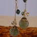 RESERVED FOR SHERRY Ten one inch pendant bars Steel Gray, Glass "Sugar Bead" Earrings on Silver Chain